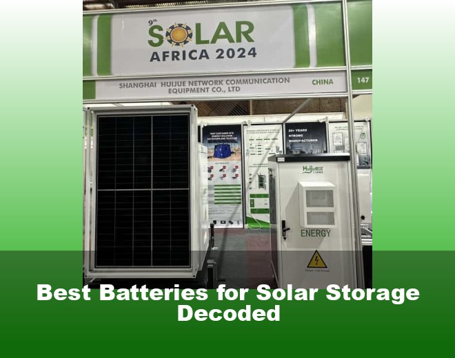 Best Batteries for Solar Storage Decoded